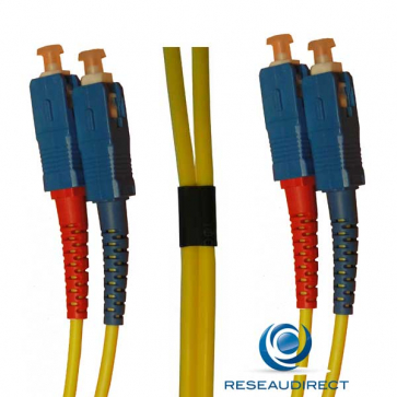 Netkea NTK09SC.SC.005 Jarretière fibre optique Bi-Fibre Scindex Monomode 9/125 SC PC - SCPC Longueur = 05 mètres