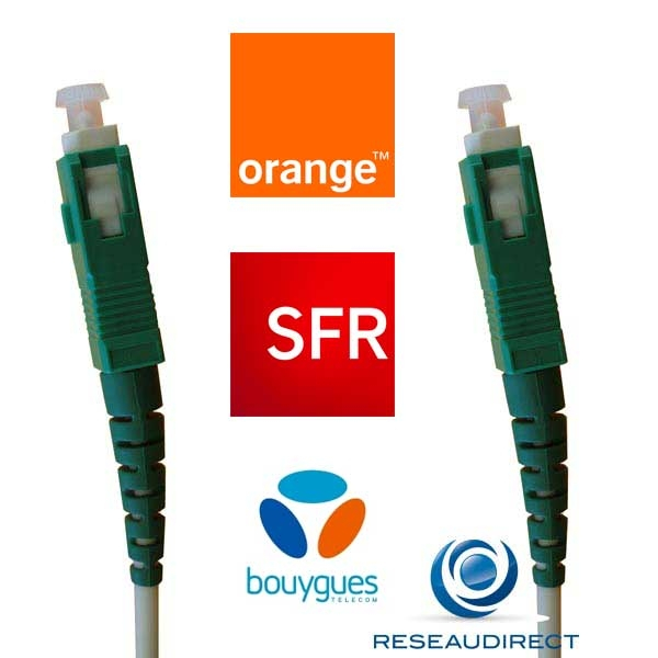 Câble Fibre Optique Orange SFR Bouygues - 10m - Rallonge/Jarretiere Fibre  Optique - SC APC vers SC APC - Cdiscount Informatique
