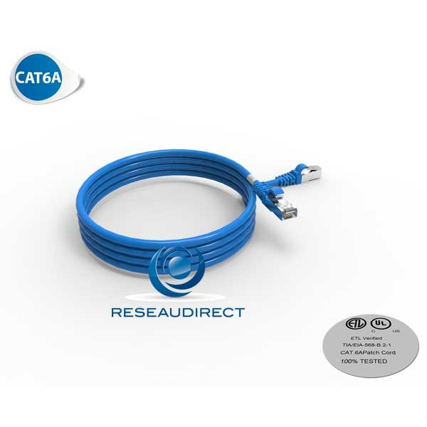 Câble RJ45 Cat6 de 50cm - UTP - Bleu - Câbles Cat6 slim