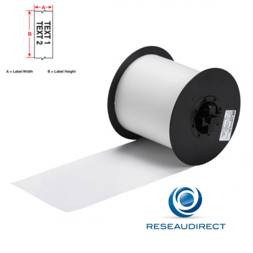 Brady Minimark B595 113187 étiquettes en continu Vinyle ultra-résistant indoor-outdoor l=100 mm L=30 m Transparent