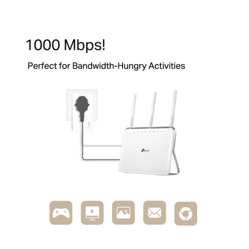 Kit 2 adapt. CPL 1000Mbits Gigabit M/F